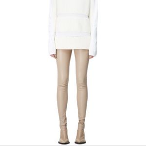 HELMUT LANG LAMB LEATHER LEGGINGS